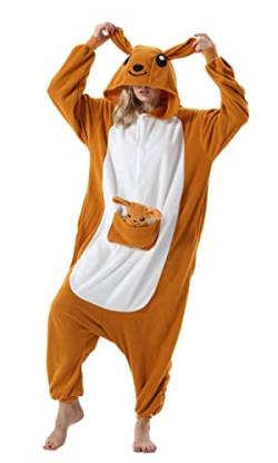 SAMGU Onesie Tier Damen Jumpsuits Unisex Schlafanzug Kigurumi Cosplay Kostüm Erwachsene Pyjamas Hoodie Halloween Fasching Herren Sleepwear von SAMGU