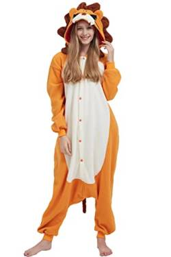 SAMGU Onesie Tier Damen Jumpsuits Unisex Schlafanzug Kigurumi Cosplay Kostüm Erwachsene Pyjamas Hoodie Halloween Fasching Herren Sleepwear von SAMGU