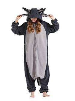 SAMGU Tiere Onesie Erwachsene Unisex Axolotl Jumpsuit Karneval Kostüm Halloween Pyjamas Cosplay Schlafanzug von SAMGU