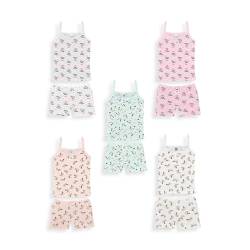 SAMILY Unterhemden Unterhosen Mädchen Set 10er Pack Spaghettiträger Unterwäsche Pantys Tanktop Gr. 122/128 7-8 Jahre von SAMILY