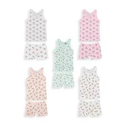 SAMILY Unterhemden Unterhosen Mädchen Set 10er Pack Unterwäsche Pantys Tanktop Gr. 110/116 5-6 Jahre von SAMILY