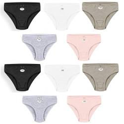 SAMILY Unterhosen Mädchen 10er Set Pantys Baumwolle Boxershorts Slips Unterwäsche Gr. 110/116 5-6 Jahre von SAMILY