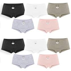 SAMILY Unterhosen Mädchen 10er Set Pantys Baumwolle Boxershorts Slips Unterwäsche Gr. 98/104 3-4 Jahre von SAMILY