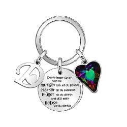 SAMORION 26 Buchstaben Schlüsselanhänger für Damen Mädchen Inspirierende Geschenke für sie Ihn hinter Ihnen Alle Ihre Erinnerungen Geschenke für Geburtstag Weihnachten Graduierung Idee Geschenke (D) von SAMORION