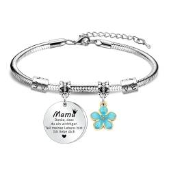 SAMORION Geburtstagsgeschenke für Mama- Gravierte Charm Schmuck Mama Geschenk Armbänder für Mama Mutter Geschenke von Tochter, Sohn Ideen Geschenke für Mama Weihnachten Muttertag (Mama) von SAMORION