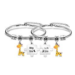 Schwester Geschenk von Schwester Schmuck Puzzle Big Sister Little Sister Armband für Frauen Passendes Armband Schmuck für Geburtstag Weihnachten Hochzeit Geschenk, 2.75 INCH von SAMORION