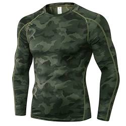 SANANG Herren Athletic Quick Dry Compression Base Layer Underlayer Top Langarm T-Shirt von SANANG