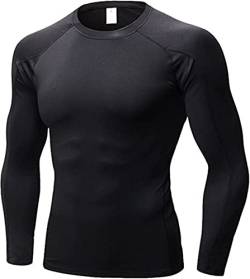 SANANG Herren Athletic Quick Dry Compression Base Layer Underlayer Top Langarm T-Shirt von SANANG