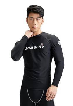 SANANG Lycra Langarm-Sonnenshirt für Männer mit UV-Schutz, Hochelastisch,Schnell Trocknend, Atmungsaktiv Und Als Badeanzug von SANANG