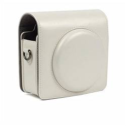 SANCAK Camera Bag Retro PU Leather Case Shoulder Strap Bag Portable Protective Bag Fit for FUJIFILM Fit for Square SQ6 Kamera Tasche (Color : Pearl White) von SANCAK