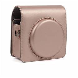 SANCAK Camera Bag Retro PU Leather Case Shoulder Strap Bag Portable Protective Bag Fit for FUJIFILM Fit for Square SQ6 Kamera Tasche (Color : Rose Gold) von SANCAK