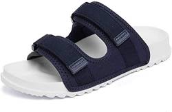 SANGHUN Diabetische Hausschuhe für Männer Arthritis Ödeme Einstellbare Haus Schuhe Extra Breite Comfy Sandale Komfort Sandalen Ältere für Unisex (Blue,44 EU) von SANGHUN
