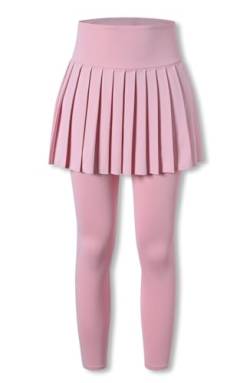 SANGTREE Damen Plissee Tennisrock mit Taschen Mädchen Hohe Taille Athletic Golf Skorts, 2 Jahre - US 4XL, C# Quick Dry Pink lange Hose, 4X-Groß von SANGTREE