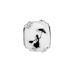 Charm Schmuck Mary Poppins Silhouette Emaille Cartoon 925 Sterling Silber Charms Perlen Passend Für Armbänder Halsketten Für Frauen Mutter Ehefrau von SANHUA