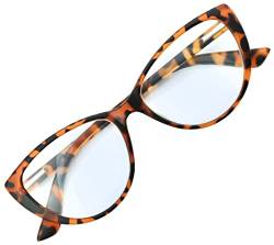 SANICO modische Lesebrille Cat-Eye Sehstärke 1,0 1,5 2,0 2,5 3,0 3,5 Dioptrien I Sehhilfe modern Lesehilfe I Lesebrillen Damen Brille 1.0 1.5 2.0 2.5 3.0 3.5 Modell ANDE (Turtle, 2, diopters) von SANICO