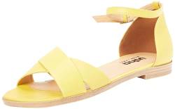 SANIKA Damen Ledersandalen Sandal, GELB, 38 EU von SANIKA