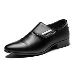 SANNAX Herren Anzugschuhe Schnürhalbschuhe Klassischer Business Hochzeit Schuhe Schnürschuh Schwarz Braun von SANNAX
