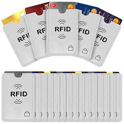 SANON 20 RFID Kreditkartenhüllen Blockierende Inhaber Passschutzfolien Ultimative Premium-Schutzhülle für Identitätsdiebstahl für Männer Und Frauen Smart Brieftasche von SANON