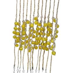 SANRLO Armband, handgewebt, für Paare, verstellbares Seil, künstliche Kristall-Handketten, runde Perlen, Anhänger, Schmuck, Geschenk, 12 Stück, Approx. 17cm, Künstlicher Kristall von SANRLO