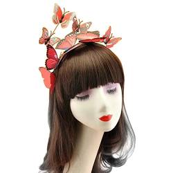 SANRLO Stirnbänder, Haar-Accessoires für Damen, Schmetterlings-Fascinator, Hut, 3D-Schmetterlings-Stirnband, Schmetterling, Kopfschmuck, Teeparty, Hut, Schmetterlings-Haarband, Schmetterlings-Haarreif von SANRLO
