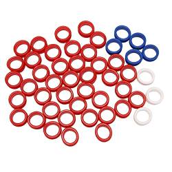 SANSHAN Silikon-Fingerringe für alle Scheren, Haarschneiden, Styling-Zubehör, verschiedene Farben, 50 Stück von SANSHAN