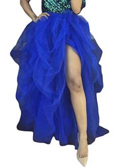 SANSIWU Frauen Tüll Tutu Lange Röcke Bandage Mesh Maxikleid Überrock Bodenlanges Kleid High-Waist Halbkleid A-Linie Puff Mesh Maxi, A-Blau, Einheitsgröße von SANSIWU