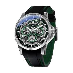 SAPPHERO Herrenuhr Wasserdicht Grün-schwarz Silikon Uhren für Männer Analog Leuchtend Datum Lässig Armbanduhr Geschenke für Männer von SAPPHERO