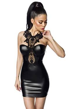 SARESIA Powerlastic Spitze Wetlook Dress Frauen Wäsche-Set schwarz von SARESIA