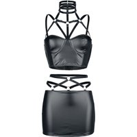 Saresia Wäsche-Set - 2-teiliges Harness Set - XS-S bis XL-XXL - für Damen - Größe M-L - schwarz von SARESIA