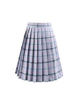 Mini Plaid Hohe Taille Faltenrock Schwarz Weiß Anime Gothic Lolita Mode 2023 Sommer Schuluniform Clothin von SARGE