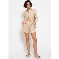 SASSYCLASSY Hemdbluse Oversize Bluse mit Kragen Fließende Bluse mit aufgesetzten Taschen von SASSYCLASSY