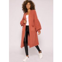 SASSYCLASSY Longstrickjacke Oversize Strickjacke Damen lang aus weichem Strick Strick Cardigan mit Taschen und Ballonärmeln, Made in Italy von SASSYCLASSY