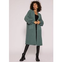 SASSYCLASSY Longstrickjacke Oversize Strickjacke Damen lang aus weichem Strick Strick Cardigan mit Taschen und Ballonärmeln, Made in Italy von SASSYCLASSY