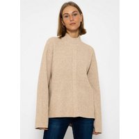 SASSYCLASSY Rollkragenpullover Turtleneck Pullover Damen aus weichem Grobstrick Lässiger Strickpullover mit Turtleneck und Seitenschlitzen von SASSYCLASSY