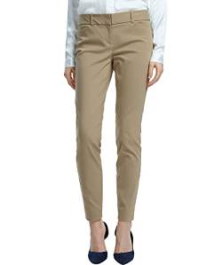 SATINATO Damen Straight Pants Stretch Slim Skinny Solid Hose Casual Business Office - - 32 von SATINATO