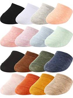 SATINIOR 16 Paar Zehentopper Liner Halbsocken Frauen Baumwolle Zehenschutz Halbe Socken Bunt, Mehrfarbig, Medium von SATINIOR