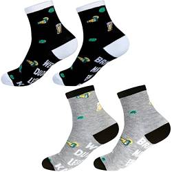 SATINIOR 2 Paar Bier Socken Lustige Socken für Herren Geburtstag Vatertag Geschenk von SATINIOR