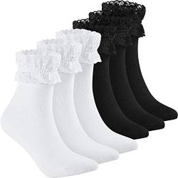 SATINIOR 6 Paare Rüschen Söckchen Spitze Rüschen Socken Frauen von SATINIOR