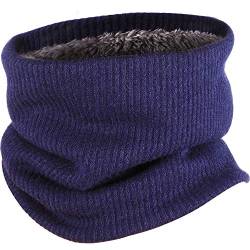 SATINIOR Fleece Nackenwärmer Futter Hals Gamasche Winter Kreis Schal für Männer Frauen (Marine) von SATINIOR