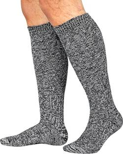 SATINIOR Herren Gummistiefel Socken Dick Warme Knielange Wandersocken Winter Thermosocken, Größe EU 39-42 (Schwarz und Grau) von SATINIOR