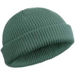 SATINIOR Trawler Beanie Watch Hut Rollup Edge Schädeldecke Fisherman Winter Beanie Hut Unisex (Kadettenblau) von SATINIOR