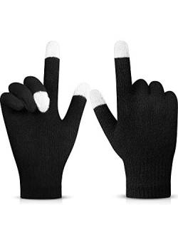 SATINIOR Winter Touchscreen Handschuhe Dehnbar Strick Touchscreen Handschuhe Unisex Warm Tippen SMS Handschuhe für Frauen und Männer von SATINIOR