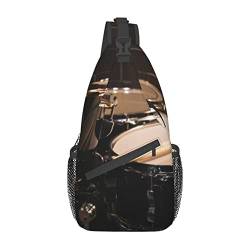 Rock Roll Rucksack mit Musikausrüstung, leicht, faltbar, wasserabweisend, Schulterrucksack für den täglichen Gebrauch, Schwarz , Einheitsgröße von SATUSA
