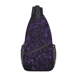 Rucksack mit violettem Rosenmuster, leicht, faltbar, wasserabweisend, Schulterrucksack für den täglichen Gebrauch, Schwarz , Einheitsgröße von SATUSA