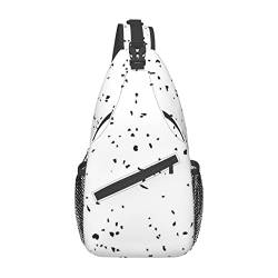 Schulter-Rucksack, leicht, faltbar, Schwarz / Weiß mit Punktemuster, wasserabweisend, für den täglichen Gebrauch, Schwarz , Einheitsgröße von SATUSA