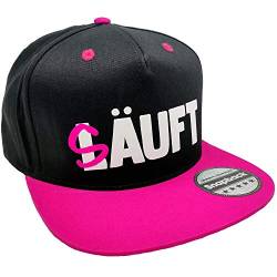 SAUFCOUNTER MARK YOUR DRINKS SÄUFT Snapback (Schwarz/Pink) Saufen Saufi Party Mallorca JGA Herrentag Vatertag Party Strichliste Bier Schnaps Kurze Mische von SAUFCOUNTER MARK YOUR DRINKS