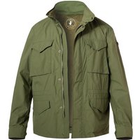 SAVE THE DUCK Herren Jacke grün Mikrofaser unifarben von SAVE THE DUCK