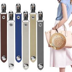 SAVITA 6stk Hutclips, Huthalter-Clip aus Legierung mit Lederband für Reisetasche Outdoor-Sonnenhut-Begleiter Kappenclips für Erwachsene zum Ausgehen (6 Farben) von SAVITA