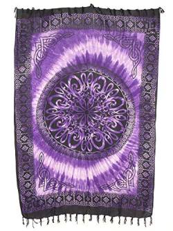 Sarong Pareo Keltisches Blumen Mandala II violett/große Auswahl schönste Farben/Wickelrock Strandtuch Sauna-Tuch Wickelkleid Schal Wickeltuch Bademode Freizeitmode Sommermode/aus 100% Viskose von SAWA