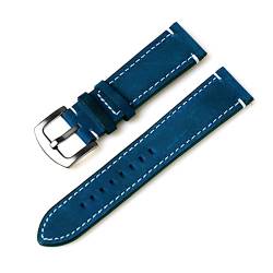 18mm - 24mm Universal-Vintage-Leder-Uhrenarmband-Uhrenersatzbänder Quick Release Pins Uhrenarmband, 22mm von SAXTZDS